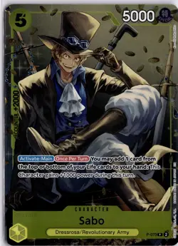 Sabo P-073 OP13 One Piece TCG Trading Card TCG - Image 3