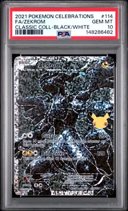 Pokemon TCG Zekrom 114/114 PSA 10 GEM MINT Celebrations Classic Collection - Image 1