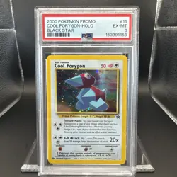2000 Pokemon Cool Porygon #15 Holo Black Star WoTC Promo Graded PSA 6 - Image 4