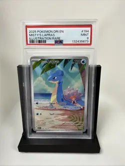 POKEMON 2025 Destined Rivals Illustration Rare MISTY'S LAPRAS #194 PSA 9 Mint - Image 1