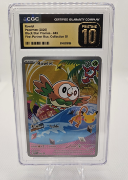 Rowlet Black Star Promo 043 CGC Pristine 10 Pokemon TCG English 2026 - Image 1