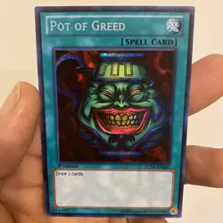 YUGIOH POT OF GREED LCJW-EN061 SECRET 1ST ED NM - Image 1