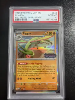 PSA 10 STAFF Flygon 016 Phantasmal Flames Prerelease Black Star Promo Pokemon - Image 1