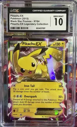 2015 Pokemon XY Black Star Promos #XY84 Pikachu EX CGC Gem mint 10 - Image 1