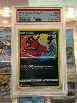 2021 Pokemon Pokemon SWSH Yveltal 046 Amazing Rare Shining Fates PSA 10 - Image 1