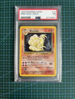 Pokemon TCG - Base Set - Holo Ninetales 12/102 - PSA 7 NM - Image 1