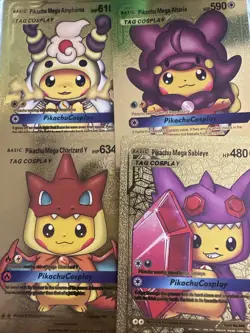 Pokemon 4 Gold Foil 🔥Fan Art🔥set NM - Image 1
