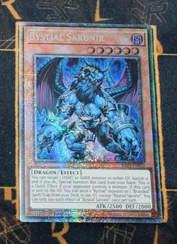 YUGIOH Bystial Saronir (RA05-EN023) Starlight Rare 1st Edition Near Mint - Image 1