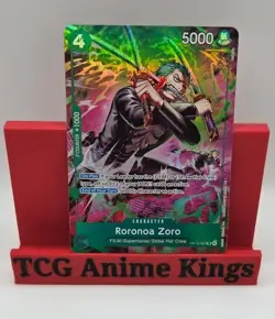 One Piece TCG OP-15/EB04 Roronoa Zoro OP13–037 Treasure Rare - Image 1