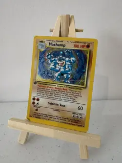 Pokemon TCG Machamp Holo Rare Trading Card Base Set, HP 8/102, 1st Edition - Image 1