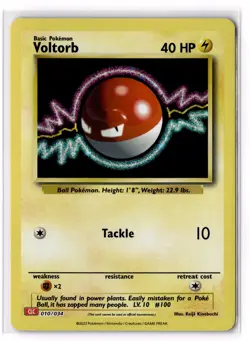 Voltorb 010/034 Trading Card Game Classic Holo NM - Image 1