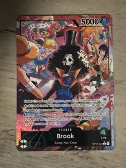 One Piece Brook OP15-022 Leader 5000 Power Holo Card Bandai CCG Eng - Image 1