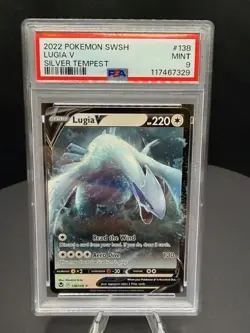 2022 POKEMON SWORD & SHIELD SILVER TEMPEST #138 LUGIA V PSA 9 - Image 1