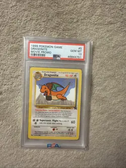 1999 Dragonite #5 Pokemon: The First Movie Promo PSA GEM MINT 10 - Image 1