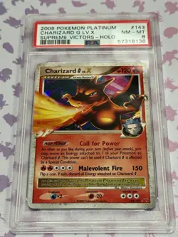 Pokemon TCG Charizard G LV.X Supreme Victors Holo Rare 143/147 PSA8 - Image 3