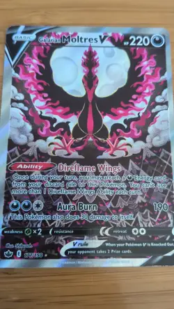 Pokemon - Galarian Moltres V Sword & Shield Chilling Reign 177/198 Holo Full Art - Image 2