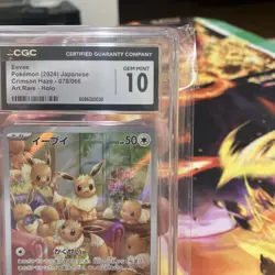 CGC 10 Eevee 078/066 Crimson Haze AR Art Rare Holo Japanese POKEMON - Image 4