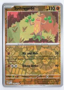 Sudowoodo 109/193 SV02: Paldea Evolved Uncommon Reverse Holo NM - Image 1