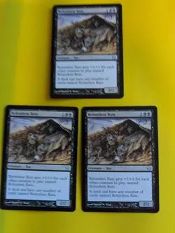 Relentless Rats x3 Fifth Dawn Magic the Gathering 3 Card. - Image 1