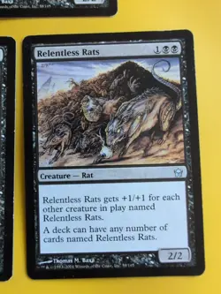 Relentless Rats x3 Fifth Dawn Magic the Gathering 3 Card. - Image 3