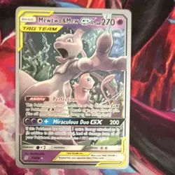 Pokemon 2019 TCG Mewtwo & Mew GX Tag Team Card 71/236 World Championships LP - Image 1