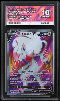 Pokemon TCG Hisuian Zoroark V S(2022) Balck Star Promos SWSH297 ACE 10 - Image 3