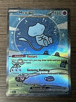 Pokemon SV Paldean Fates Mew ex Bubble 232/091 Special Illustration Rare MINT - Image 1