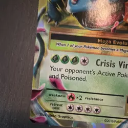 Pokemon M Venusaur EX XY Ultra Rare Full Art Holo 2/108 230 HP English 2016 - Image 4