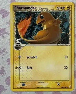 Pokemon TCG Charmander Crystal Guardians 49/100 Delta Species LP Condition - Image 1