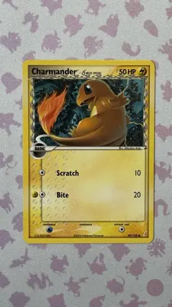 Pokemon TCG Charmander Crystal Guardians 49/100 Delta Species LP Condition - Image 2