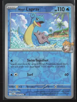 Misty's Lapras 050/182 Common Destined Rivals Pokemon Reverse Holo Near Mint - Image 1