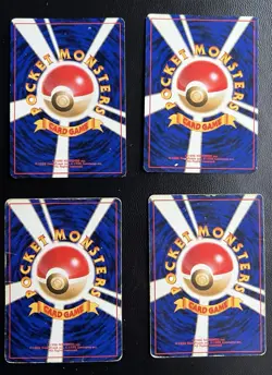 4 Vintage Japanese Pokemon Holo Cards Lot Rocket Moltres Slowbro Flareon Jolteon - Image 2