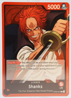 Shanks - OP09-001 - Leader - Near Mint - English - One Piece Card Game - Image 1