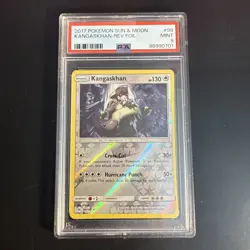 Reverse Holo Foil Kangaskhan 99/149 Sun & Moon Base Set Pokemon Cards PSA 9 MINT - Image 1