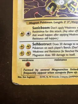 Magneton 11/62 Holo Rare DMG Pokemon TCG Fossil WOTC DMG - Image 5