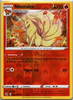 Ninetales 031/264 Uncommon - Pokemon SWSH Fusion Strike - Reverse Holo (LP) - Image 1