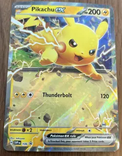 Pokemon Pikachu EX Scarlet & Violet Black Star Promo SVP 106 Full Art - Image 1
