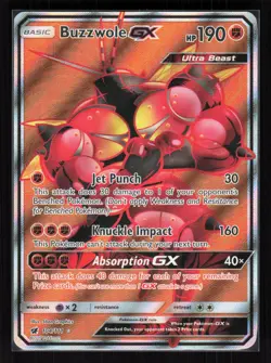Buzzwole GX (Full Art) Holo Ultra Rare Pokemon SM - Crimson Invasion 104/111 MP - Image 1