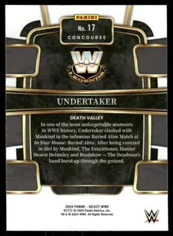 2024 Panini Select WWE #17 Undertaker wrestling card - Image 2