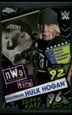 2021 Topps Chrome WWE Slam Attax #190 Hulk Hogan wrestling card - Image 1
