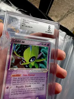 Celebi EX Pop Series 2 #17 BGS 8 NM/M With Nice Swirl Holo Pokemon Card - Image 2