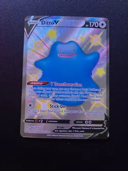 Ditto V SV118/SV122 Shining Fates Shiny Vault Pokemon Card NM - Image 1