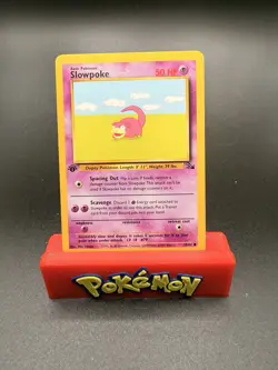 Pokemon TCG 1st Edition Slowpoke 55/62 Fossil Set - Common - NM - Image 1