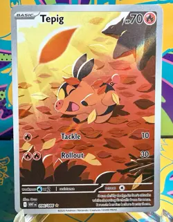 Tepig 096/086 SV: White Flare Illustration Rare Full Art Pokemon TCG NM IR EN - Image 1