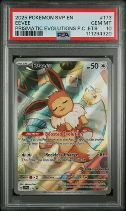 Pokemon Center Stamped Promo Eevee 173 Prismatic Evolutions PSA 10 GEM MINT - Image 1