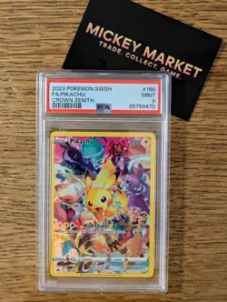 Pokemon Pikachu CRZ #160 Crown Zenith SR ENG PSA 9 MINT - Image 1