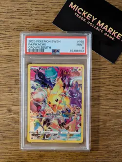 Pokemon Pikachu CRZ #160 Crown Zenith SR ENG PSA 9 MINT - Image 1