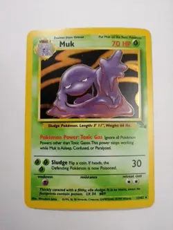 Pokemon TCG Muk Holo Rare Fossil 13/62 WOTC LP - Excellent condition - Image 1