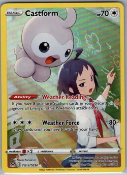 Castform TG11/TG30 SWSH11: Lost Origin Trainer Gallery - Pokemon Card - NM - Image 1