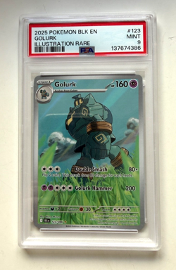 Graded Pokemon Card 123/086 Golurk Illustration Rare Black PSA 9 MINT 2025 - Image 1